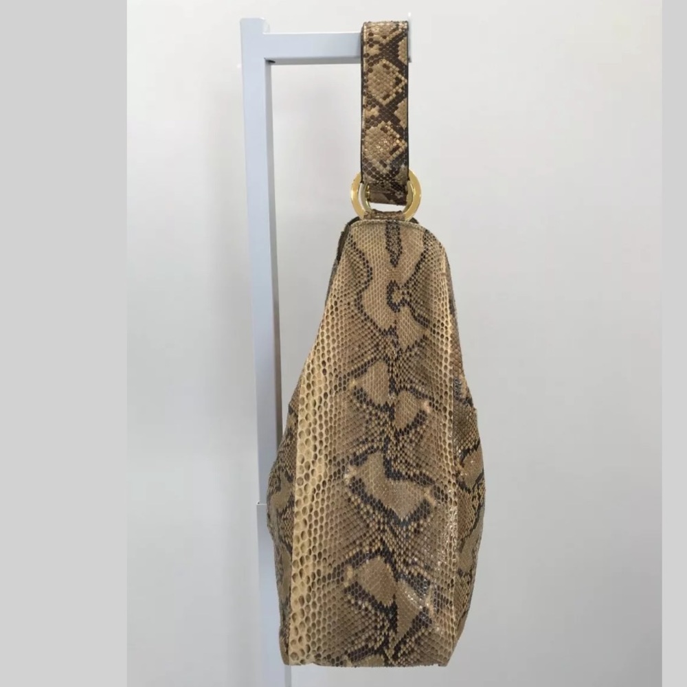 Michael Kors Python Hobo Style Shoulder Bag Gold … - image 5